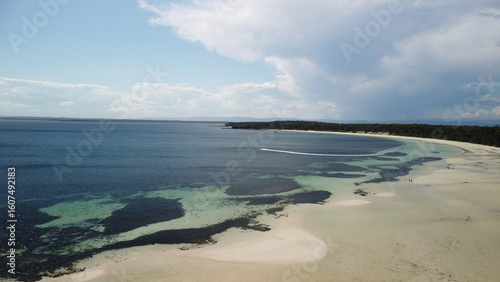 DRONE SHOT OVER LONG BEACH AUSTRALIA
