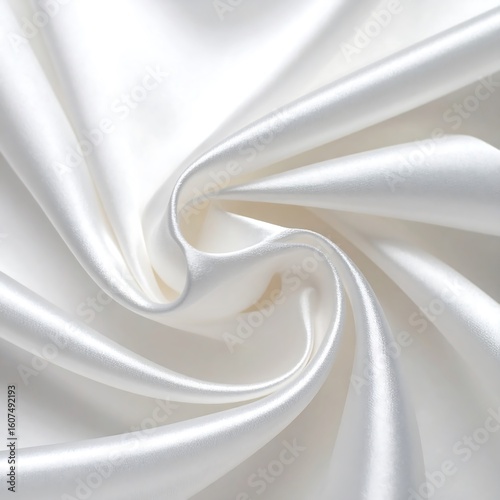 Smooth white silk fabric folds (1)