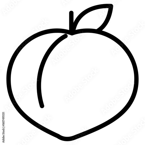 Supermarket outline icon. Peach