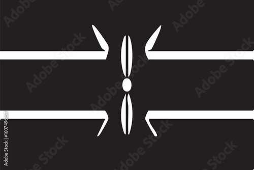 Black & White Flag of Kenya
