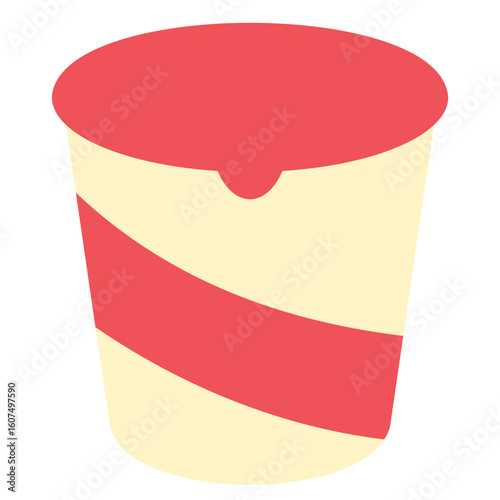 Supermarket flat color icon. Cup noodle