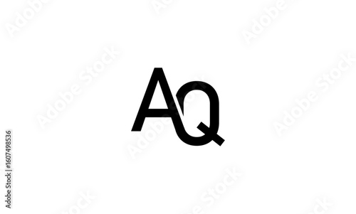 AQ initial letters, monogram logo
