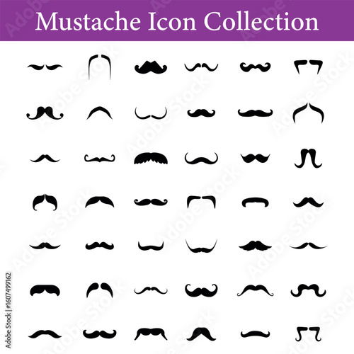 set of mustaches. set of mustache vector. set of mustache. collection of mustaches