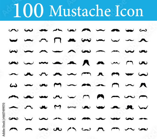 mustache collection set. set of mustaches. Mustache icon collection set