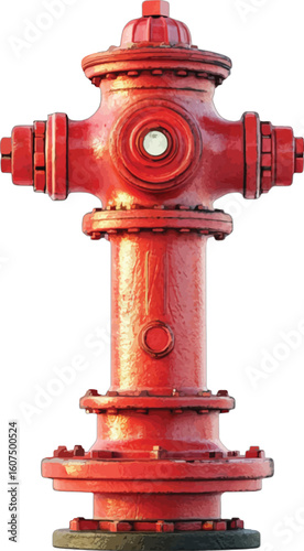 Red fire hydrant water equipment