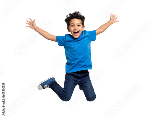 happy young man jumping