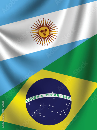 Illustration Vector Featuring Argentina and Brazil Identity