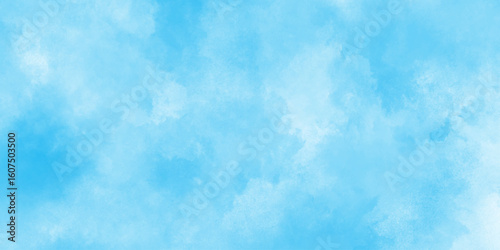 Light blue grunge powder texture art creative and painted design watercolor abstract background for design, natural sky-blue beautiful vintage grunge texture artistic watercolor splash background.