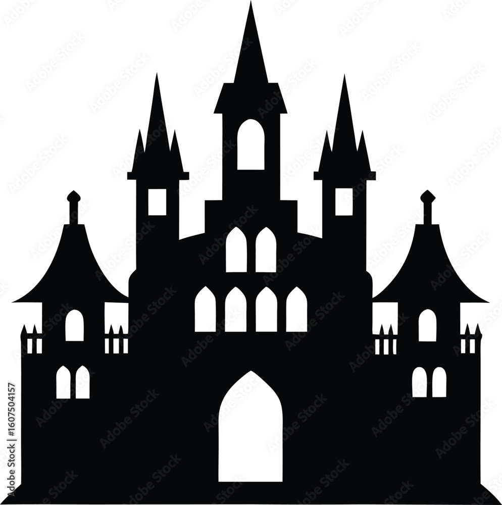 Fototapeta premium Majestic castle icon design for cartoon and illustrations