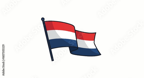 Free Download Netherlands National Flag Waving in Wind Illustration. Dutch Country Symbol Banner for Patriotism, Travel & Culture. - GFXLoad