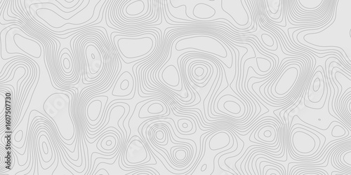 Modern design with contour abstract map relief line grey pattern with seamless topography background, geographic mountain relief abstract lines grey landscape design texture wavy curve shapes.