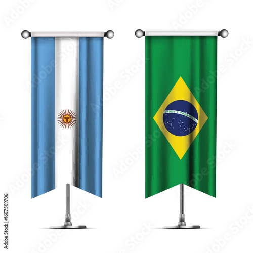 Illustration Vector Featuring Argentina and Brazil Identity
