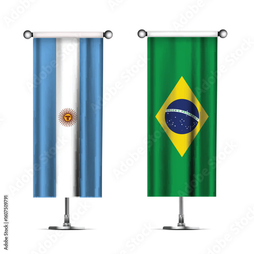 Illustration Vector Featuring Argentina and Brazil Identity