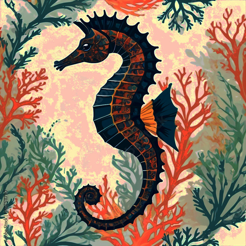 Mediterranean Seahorse - Hippocampus guttulatus
