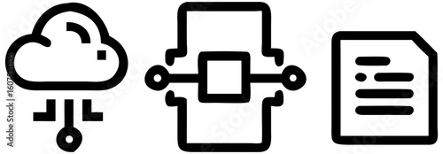 Cloud computing data server network connection storage technology information communication system platform access point transparent background