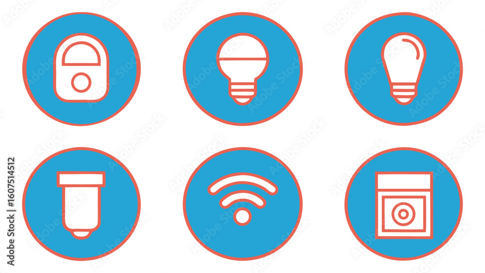 Smart home automation iot device control system wireless light bulb switch sensor technology concept design transparent background Smart home automation iot device control system wireless light bulb switch sensor technology concept design transparent background