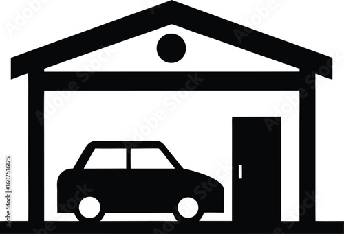 Car garage icon vector illustration