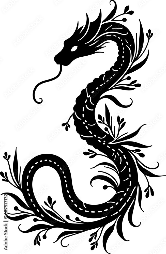 Obraz premium dragon tattoo tribal skull tattoo, rose tattoo floral tattoo, vector bundle