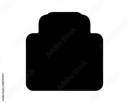 Black and White Car Floor Mat Silhouette Illustration for Automotive Products