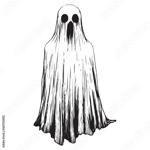 A cloaked figure stands silently in mystery and silhouette.