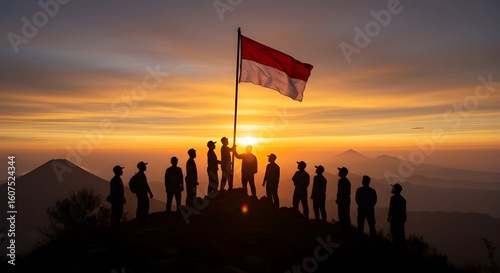climbers celebrate Indonesian Independence Day 