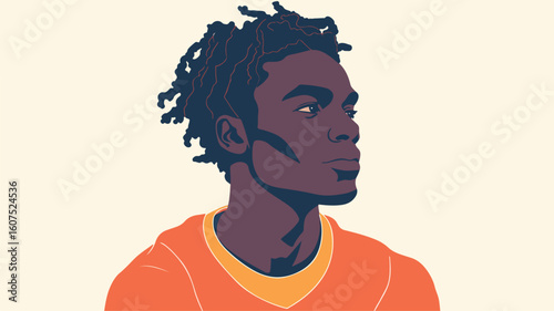 Diverse Dark-Skinned Male Diver Vector Illustration for Design Projects