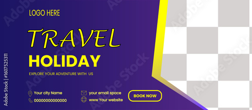 travel agency facebook cover design 