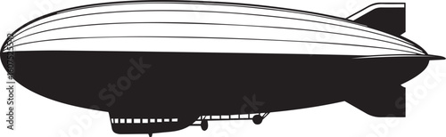 vector illustration of airship