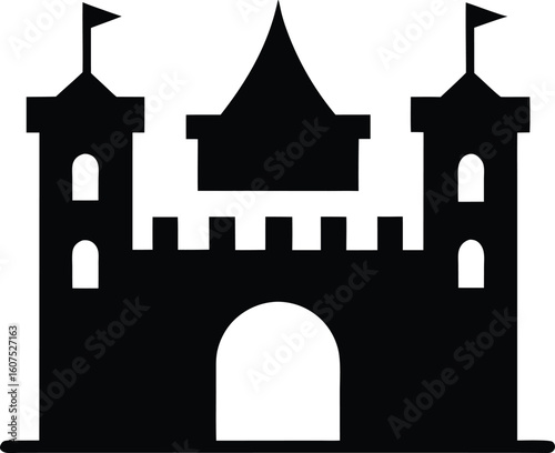 Miniature sand castle icon simple illustration of miniature