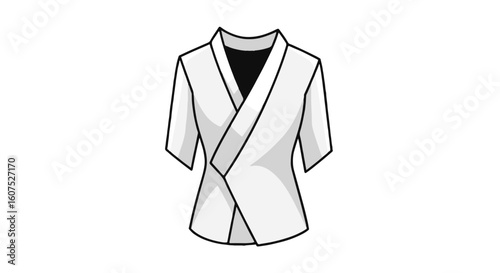 White Garment Illustration for Yom Kippur. Purity, Spiritual, Traditional Jewish Holiday Attire. Clean Vector Icon.