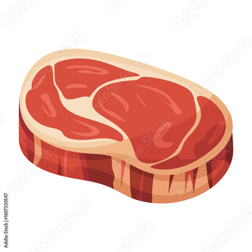 Raw ribeye steak with marbling and bone