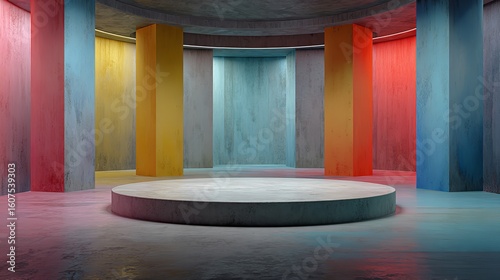 Abstract Colorful Gradient Studio Background with Contrast

