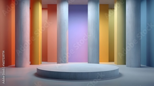 Abstract Colorful Gradient Studio Background with Contrast

