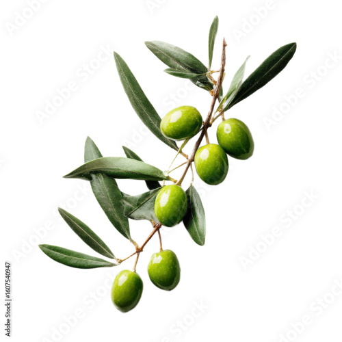 Wallpaper Mural Green olive branch with five olives on it Torontodigital.ca