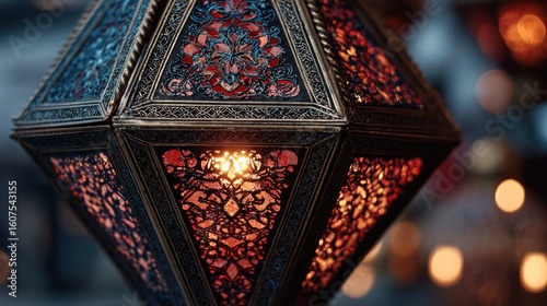 Ornate lantern, glowing warmly