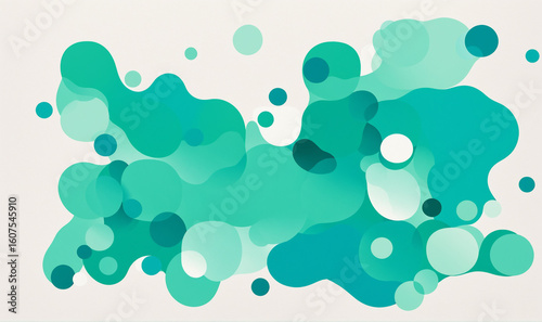 abstract green circular pat...