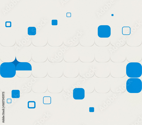 abstract blue squares on gr...