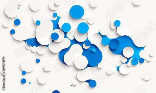 abstract blue circular layers
