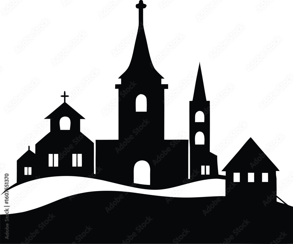 Obraz premium vector illustration of church