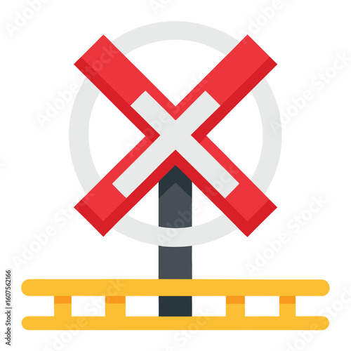 unprotected level crossing Icon 
