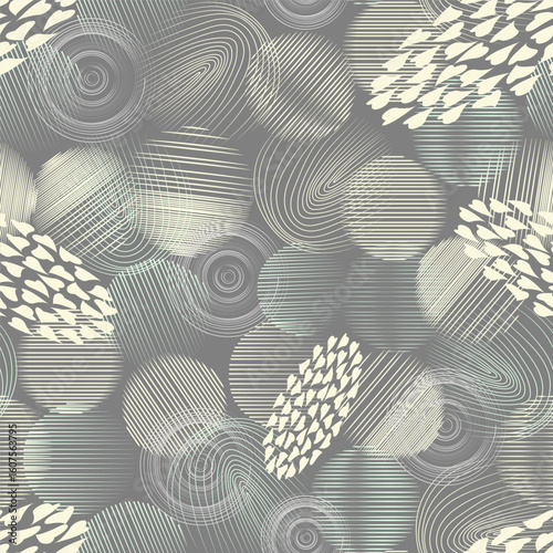 a pattern of floral elements in a Scandinavian style without a background