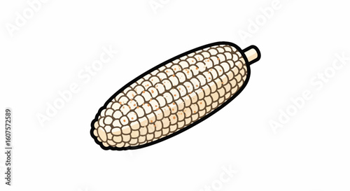 Graphic Corn Cob Illustration, Essential Maize for Mexican Independence Day Celebrations, Traditional Food Ingredient