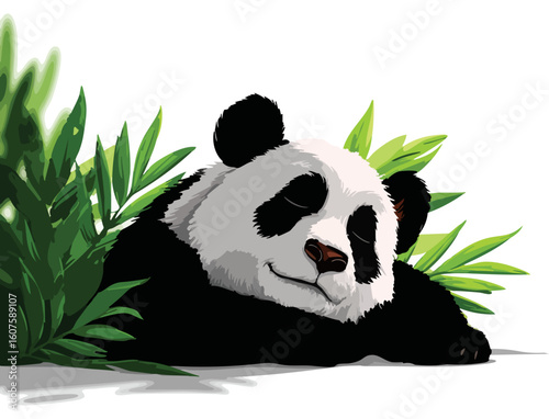 sleeping giant, Cute Sleeping Panda Cartoon, Sleeping Panda Character for Kids