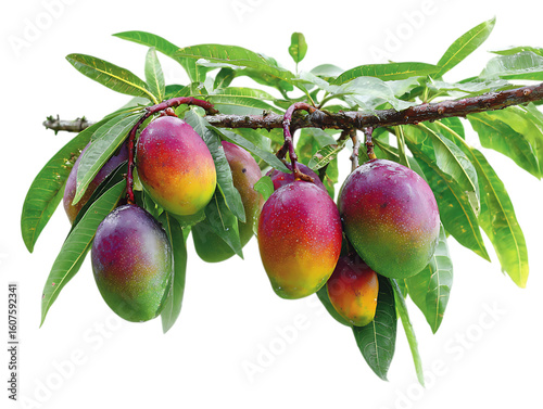 HD Mango Image Colorful Mango Mango plant on the bangladeshi garde on white background