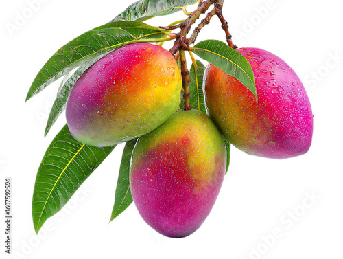 HD Mango Image Colorful Mango Mango plant on the bangladeshi garde on white background