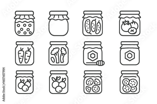 Icons line vector set collection icon preserve homemade contour symbol prompt minimal