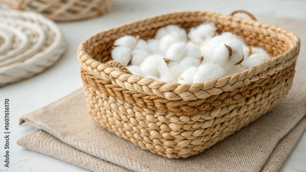 white towels in a basket white towels in a basket