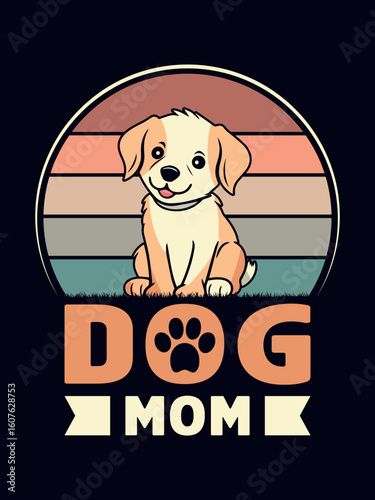 Vintage dog tshirt design vector design

