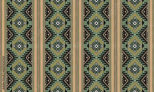Navajo tribal vector seamless pattern. Native American ornament. Ethnic South Western decor style. Boho geometric ornament. Vector seamless pattern. Mexican blanket, rug. Woven carpet illustration	
