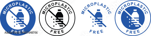 Zero Microplastic Label – Green Packaging Logo for Organic and Natural Brands